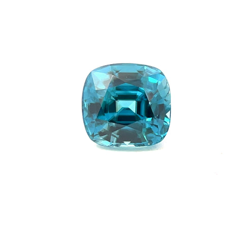 6.52cts Natural Gemstone Blue Zircon from Cambodia - Cushion Shape - 25661RGT