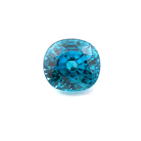 6.51cts Natural Gemstone Blue Zircon from Cambodia - Cushion Shape - 25662RGT