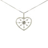 Heart Pendant in White Gold with Diamonds