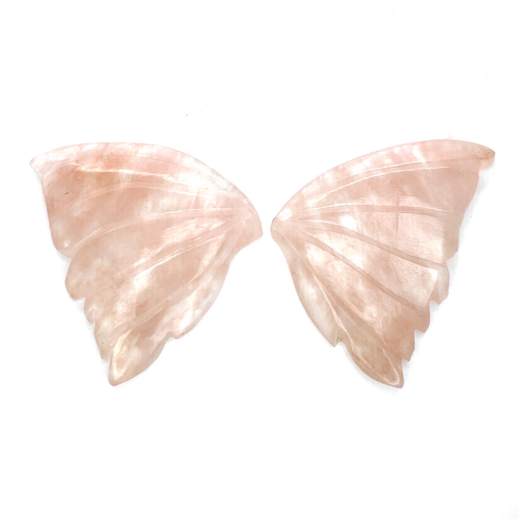 23.98cts Natural Pink Butterfly Quartz Carving - BC40