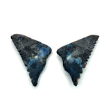 15.41cts Natural Black Blue Butterfly Quartz Carving - BC10