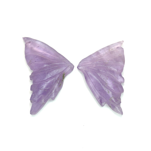 16.18cts Natural Amethyst Butterfly Quartz Carving - BC12