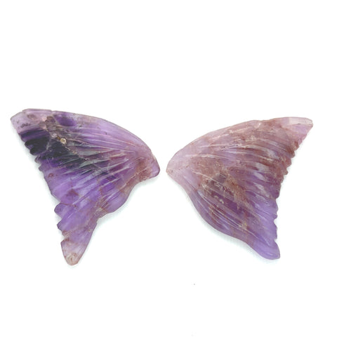 16.76cts Natural Amethyst Butterfly Quartz Carving - BC14