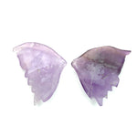 19.16cts Natural Amethyst Butterfly Quartz Carving - BC17