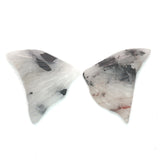 21.62cts Natural White Black Butterfly Quartz Carving - BC20