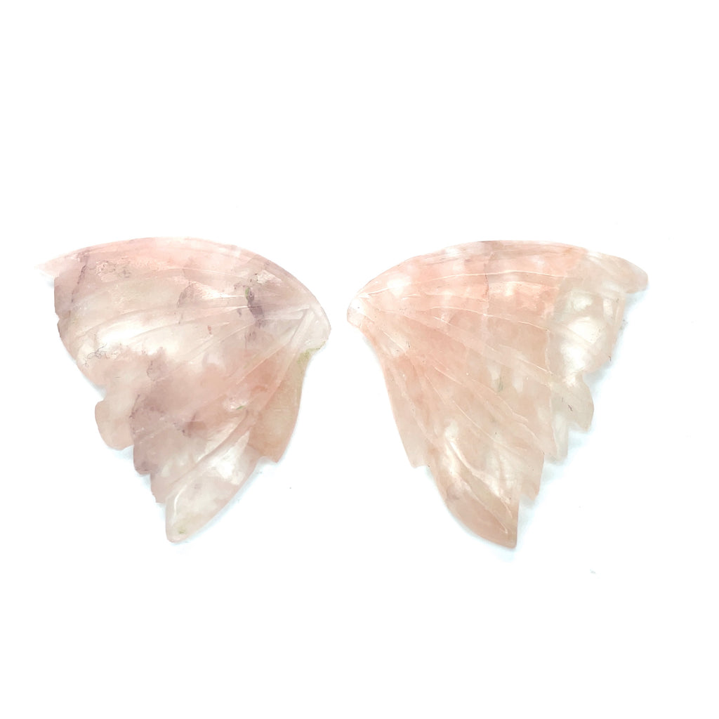 23.74cts Natural Pink Butterfly Quartz Carving - BC29