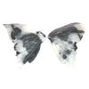 24.89cts Natural Black White Butterfly Quartz Carving - BC44