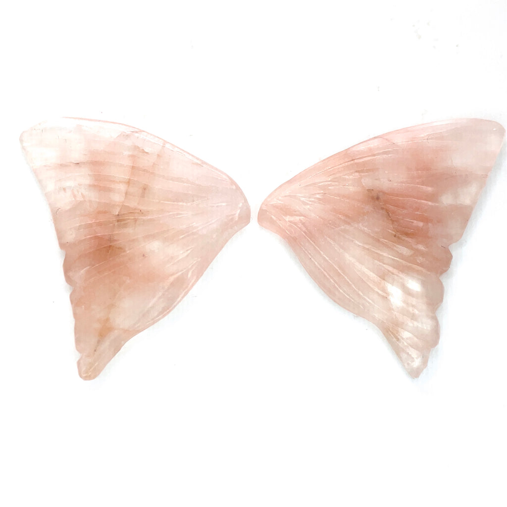 26.17cts Natural Pink Butterfly Quartz Carving - BC46