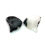 13.31cts Natural White Black Butterfly Quartz Carving - BC5