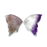 14.75cts Natural White Purple Butterfly Quartz Carving - BC6