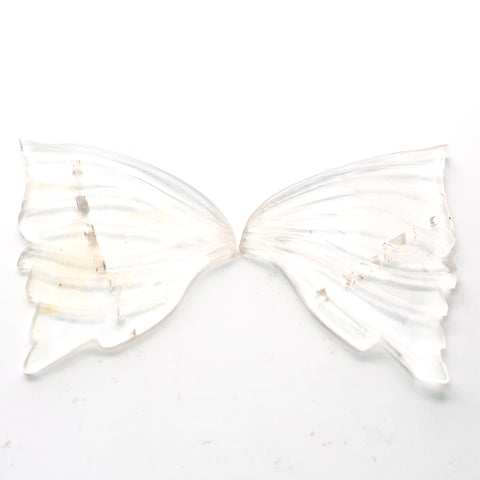 33.93cts Natural White Butterfly Quartz Carving - BC64