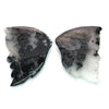 56.57cts Natural Black White Butterfly Quartz Carving - BC70