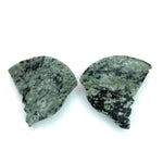 17.48cts Natural Black Green Butterfly Quartz Carving - BC8