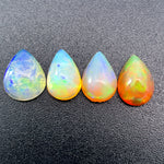 5.53cts Natural Welo White Opal Gemstone 4PCSet - Pear Shape - OPRGT-13