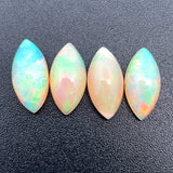 5.11cts Natural Welo White Opal Gemstone 4PCSet - Marquise Shape - OPRGT-17