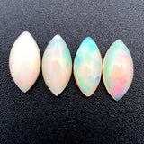 4.60cts Natural Welo White Opal Gemstone 4PCSet - Marquise Shape - OPRGT-20