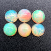 2.02cts Natural Welo White Opal Gemstone 6PCSet - Round Shape - OPRGT-21