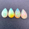 2.89cts Natural Welo White Opal Gemstone 4PCSet - Pear Shape - OPRGT-6