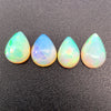 4.50cts Natural Welo White Opal Gemstone 4PCSet - Pear Shape - OPRGT-9