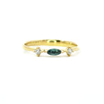 18K Yellow Gold Alexandrite Diamond Engagement Ring - Marquise Cut - R24006