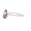 18K White Gold Purple Spinel And Diamond Engagement Ring - Pear Shape - R24010