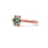 18K Pink Gold Alexandrite And Diamond Engagement Ring - Round Cut - R24019