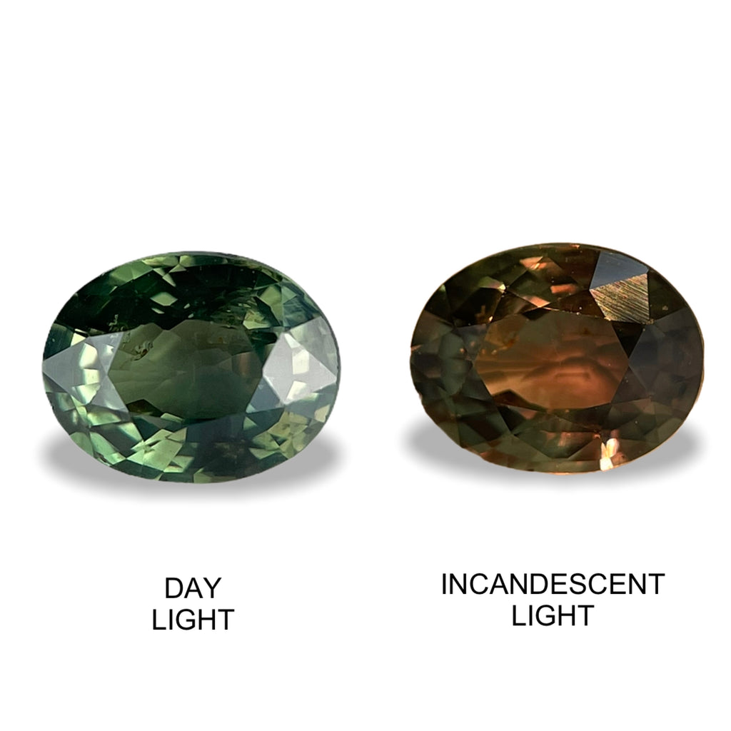 Natural alexandrite hot sale color change